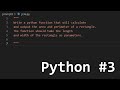 Solving Python Prompts #3 | Area & Perimeter of a Rectangle
