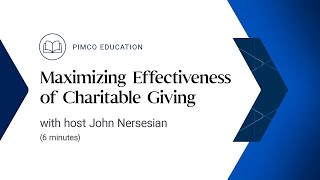 Maximizing Effectiveness of Charitable Giving