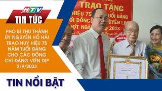 TRAO HUY HIỆU 75 NĂM TUỔI ĐẢNG CHO CÁC ĐỒNG CHÍ ĐẢNG VIÊN DỊP 2/9/2023