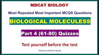 Biological Molecules MCQS Part-4 #mdcatbiology #mdcat2024 #biologicalmolecules #etea2024 #nums2024