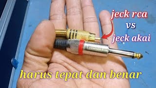 begini‼️cara menyambung dan merangkai jeck Akai ke rca