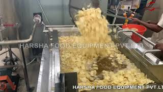 Rectangular Fryer With Pellet Heatexchanger, Potato Chips Making Machine