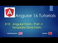 10.  Angular Form - 1 | Angular Template Driven Form | Angular Tutorial For Beginners | Dilshad A