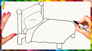 How To Draw A Bed Step By Step 🛏️ Bed Drawing Easy