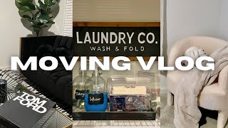 MOVING VLOG | NEW FURNITURE + SHOPPING FOR MY APARTMENT + AMAZON HOME FINDS & LAUNDRY ORGANIZATION