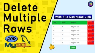 How to delete multiple rows using PHP ? || Delete Multiple Rows || #codingstudio #coding_studio
