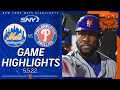 Mets vs Phillies Highlights: New York scores 7 runs in 9th inning in a wild 8-7 comeback win | SNY