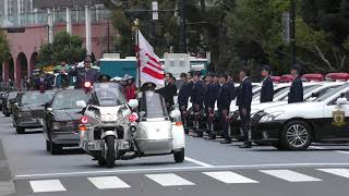 警視総監巡閲 儀礼用オープンカー車列 令和三年警視庁機動隊観閲式