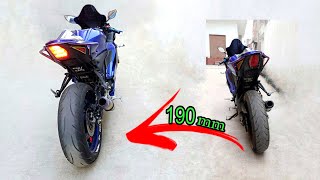 How to install |190 mm tyre |  Yamaha R15 V4 |190mm tyre chenge on yamaha r15 v4 😱