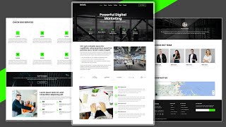 Complete Website with HTML CSS (bootstrap 5) | Full Responsive | ASMR Programming | No-Talking
