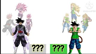 GOKU BLACK VS AF GOKU ALL FORMS POWER LEVELS PART 2