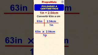 PULGADAS A CENTÍMETROS - fácil y rápido #Shorts 👍
