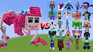 Mommy Long Legs vs All Minecraft Bosses - Minecraft Mob Battle