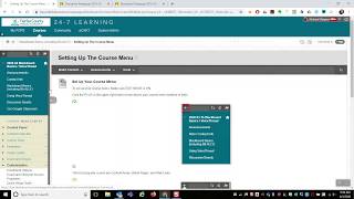 Blackboard - Set Up Course Menu