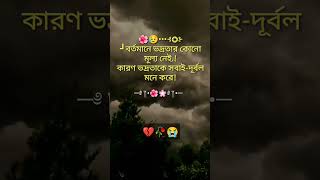 কারণ ভদ্রতাকে সবাই-দূর্বলমনে করে!─•🌺#emotional#sad#viral#status#for#everyone