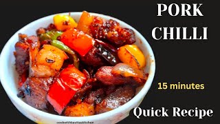 Pork Chilli Recipe in 15 minutes with a Twist | Quick and Easy Pork Stir Fry with tips