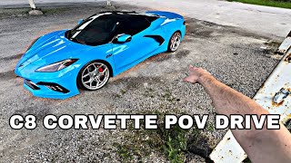 C8 CORVETTE POV DRIVE ON COUNTRY ROADS