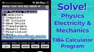Electricity and Mechanics ⚡️ TI-84 Physics Power-Up! | 1-Minute Intro 🚀 #ti84programs #physics