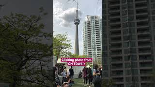 Clicking photo from CN tower#canada #tower #amazing #youtubeshorts #photography #shoot