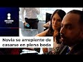 Novia se arrepintió de casarse en plena boda; “necesito un tiempo”