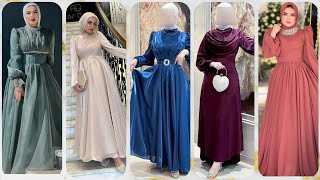 جديد💥 فساتين سواريه ستان 2024//اشيك موديلات فساتين سواريه للمحجبات ✨ outfit hijab