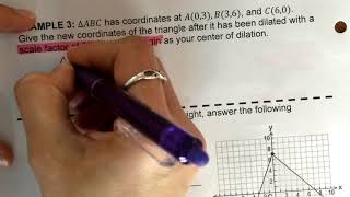 Video Notes - Dilations
