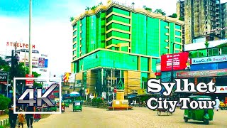 Sylhet City Tour 4K | Driving Uposhohor Area After Flood - Block [ C - D - B - A ] Sylhet Bangladesh