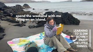 a weekend with me on a scottish island.