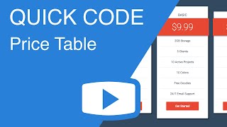 Quick Code - Price Table