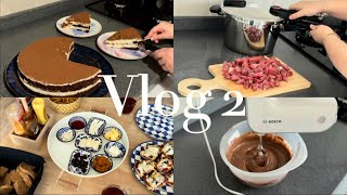 Silent Vlog 🤎🌿 Tiramisu Cake | Meat Dish in Fissler Pressure Cooker | Routine Daily Quick Breakfast