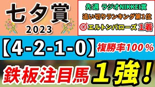 【七夕賞2023】「4-2-1-0」複勝率100％！馬券内鉄板級の1強は断然アノ馬一択！先週ラジオNIKKEI賞は追い切り1位エルトンバローズが3人気1着！