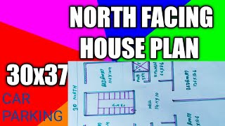 #SHORT 30x37 NORTH FACING HOUSE PLAN With VASTU