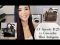 GIVENCHY MINI ANTIGONA VS. LV SPEEDY B 25: BAG COMPARISON, WHAT FITS, MOD SHOTS | Irene Simply