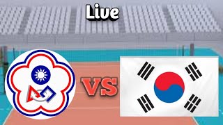 South Korea vs Chinese Taipei Women's Volleyball Today Scores