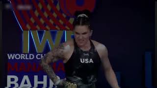 76 kg women's group A clean and jerk events.IWF world weightlifting championship 2024.