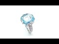 johareez 15.41ctw genuine blue topaz .925 sterling silver ring