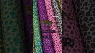 LEOPARD PRINT GLITTER VINYL FABRIC - SOLD BY THE YARD  #fashion #fabric #fabricstore #glitter