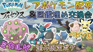 【ポケモンアルセウス】図鑑埋め作業雑談と交換会【ミカルゲ・歪み限定ポケ配布】