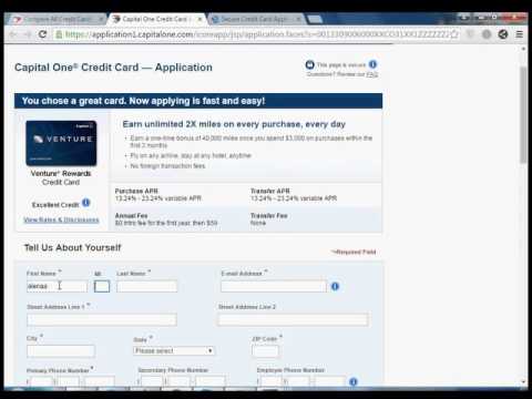 How to apply capital one credit card Venture® Rewards How to apply capital one credit card Venture® Rewards