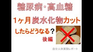 【糖尿病】1ヶ月炭水化物をカットしたらどうなる？（後編）