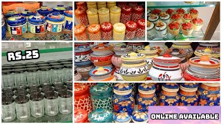 Rs.55 Ceramic jars Glassware items | kitchen Tools organisers | Omega Glassware Mud pot Collections