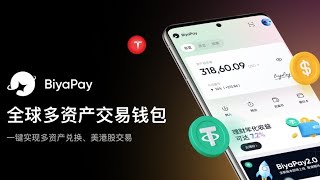 BiyaPay全球多资产交易钱包USDT全面交易美港股；B2C出金不冻卡；24年最安全虚拟货币/法币兑换平台