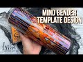 Mind bender tumbler template, Spooky Tumbler template design, Using mica over cat scratch paper