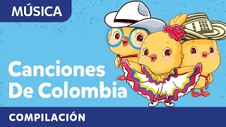 ¡Canciones que celebran Colombia! | Los Pollitos, Sana Sana y más | Aprende inglés | Canticos