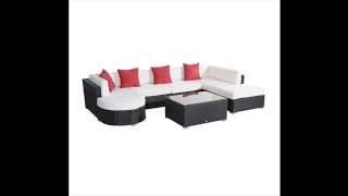 Outsunny 4 Piece Rattan Wicker Garden Furniture Sofa Set