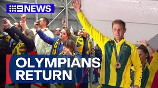 Australian Olympians return home to heroes' welcome | 9 News Australia