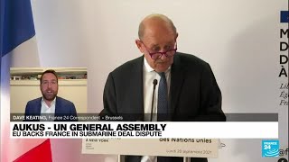 'Is America back?': EU backs France in sub dispute at UN General Assembly • FRANCE 24 English