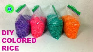 DIY HOW TO COLOR RICE / COLORED RICE TOY SURPRISES