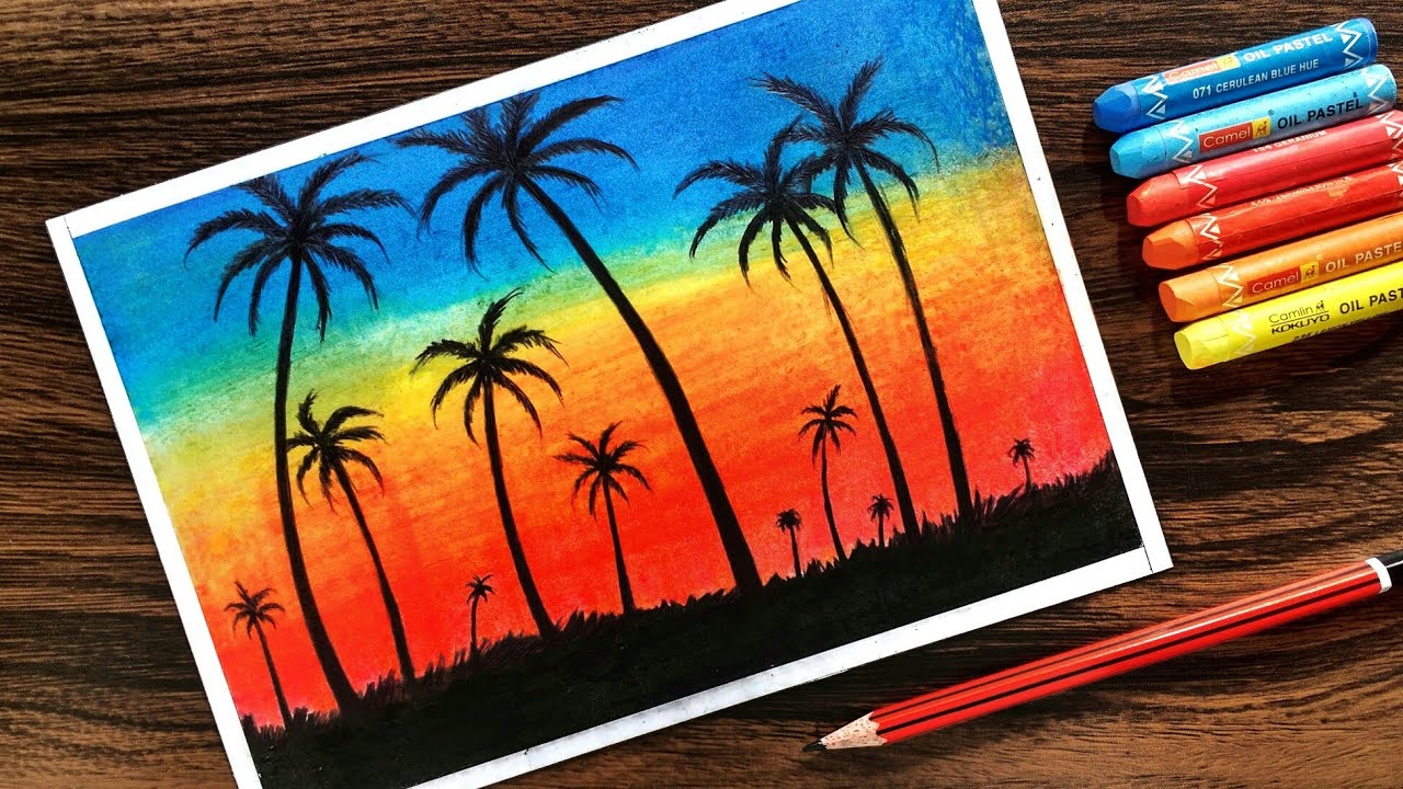 How To Draw Beautiful Drawing With Oil Pastels