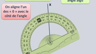 Utiliser un rapporteur pour tracer un angle de mesure donnée